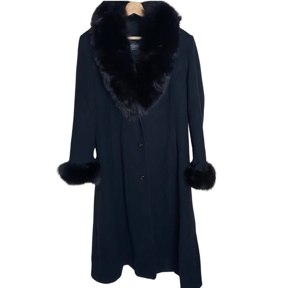 Wilsons Leather Jackets & Blazers - Lambswool NWOT Wilson’s Pelle Studio Long Coat Black Sz 14